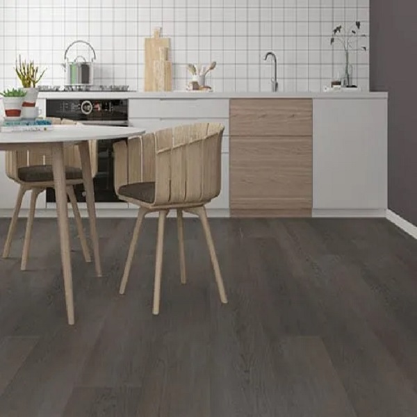 image of a vinyl plank floor in a kitchen showing suitability for whole home